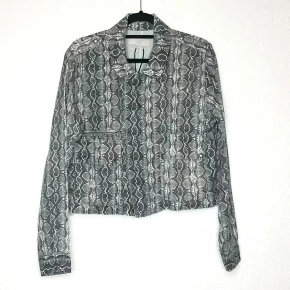 NEW Blank NYC Snake Print Cropped Jacket - Picture 1 of 7